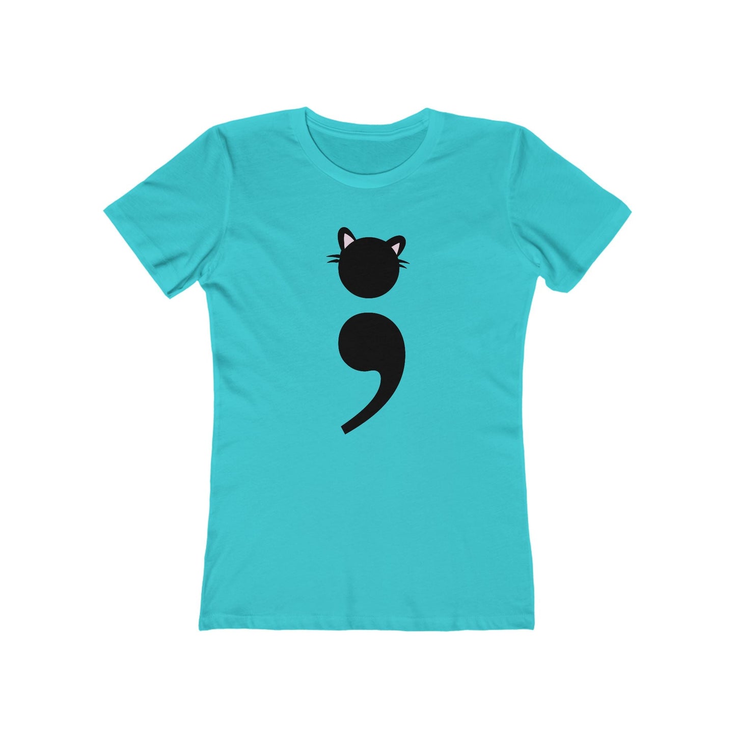 Funny cat mom shirt with nerdy punctuation humor | variant