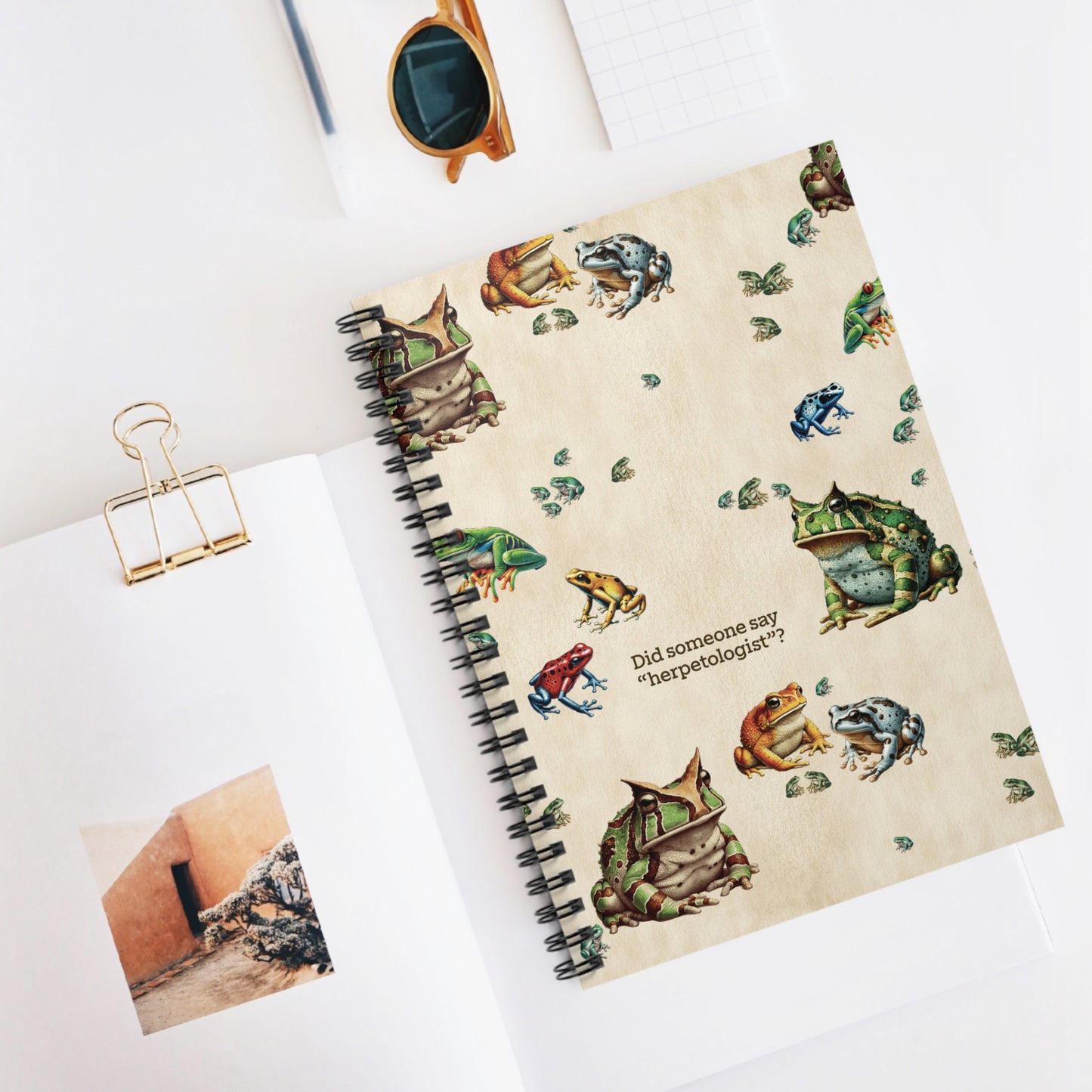 Frog Spiral Notebook | “Did Someone Say Herpetologist” | 118-Page Science Nerd Journal