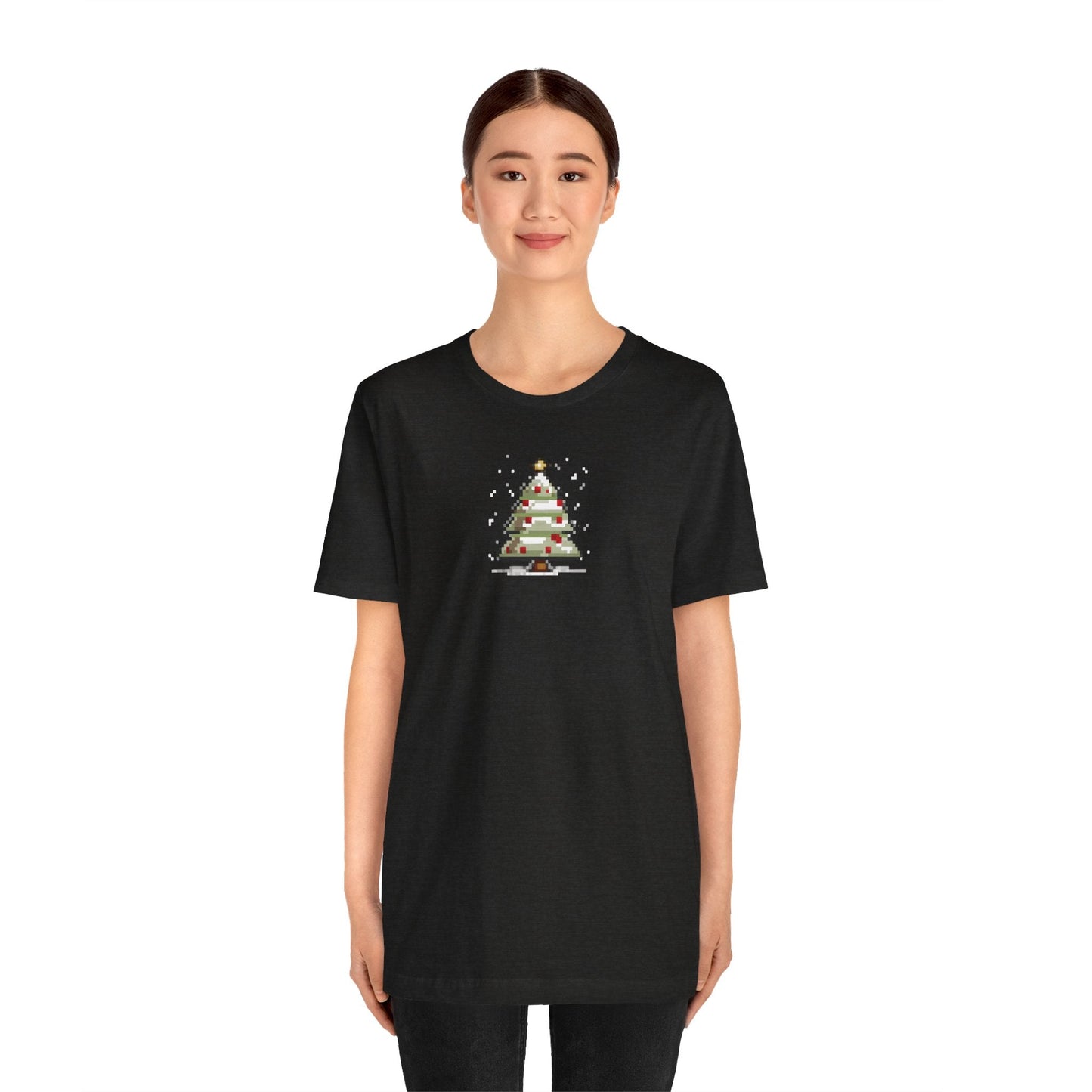 T-Shirt 8-bit Xmas Tree Unisex T-Shirt | Lightweight Jersey Tee | Graphic Shirts for All Seasons
