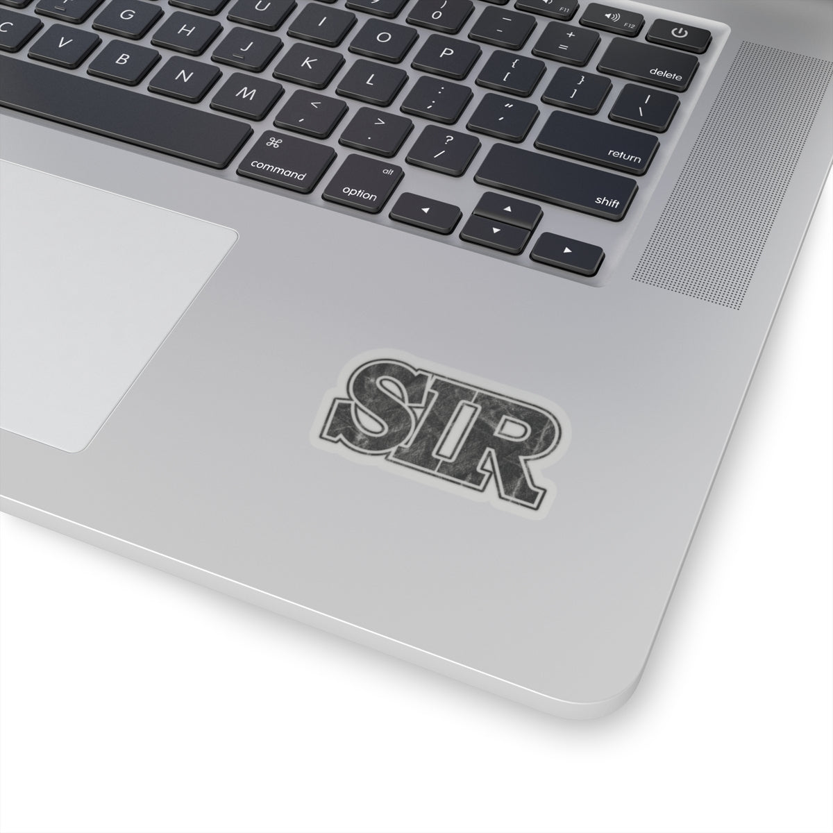 sir alpha military nerd decal sticker – distressed yes ma’am graphic – 3" × 3”