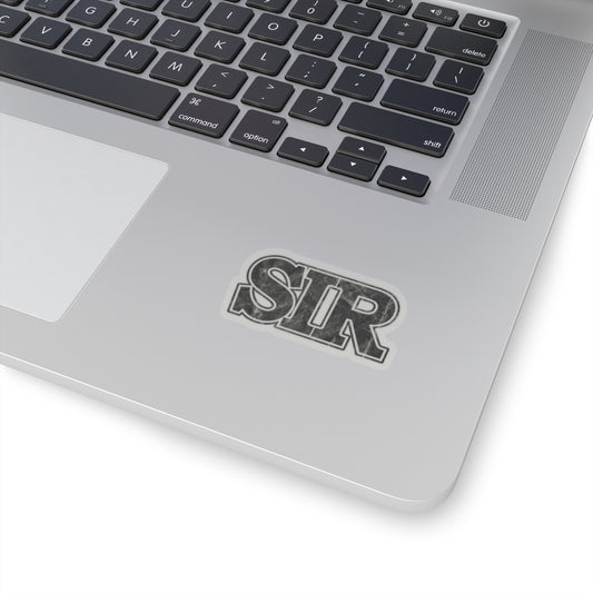 sir alpha military nerd decal sticker – distressed yes ma’am graphic – 3" × 3”