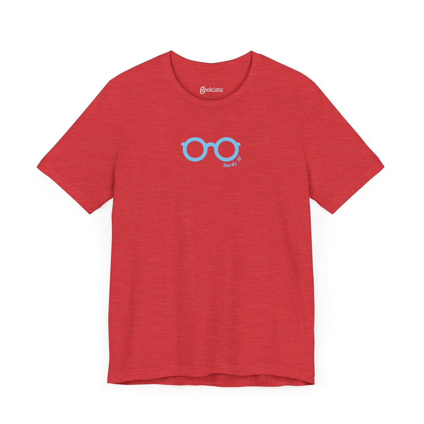 Clothing Stuff > Shirts & Tops > Lightweight Jersey Tee Nerdy AF Graphic Tee | Unisex Funny Nerd Shirt for Geeks