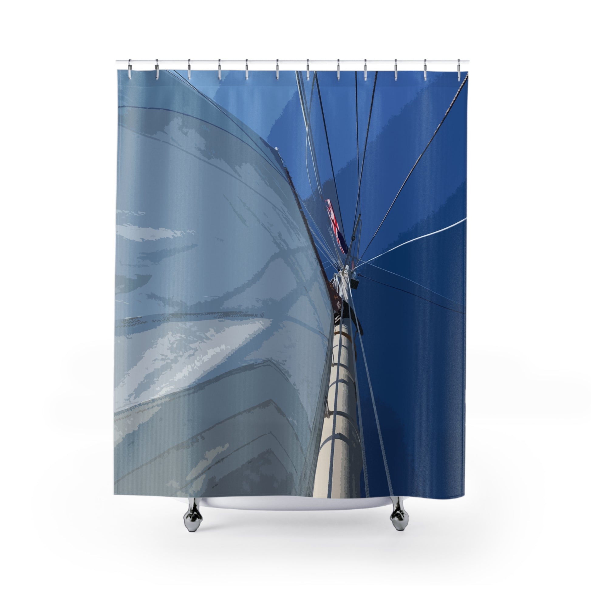 Cape Cod Sails Shower Curtain — Coastal Home Decor — Primary Image