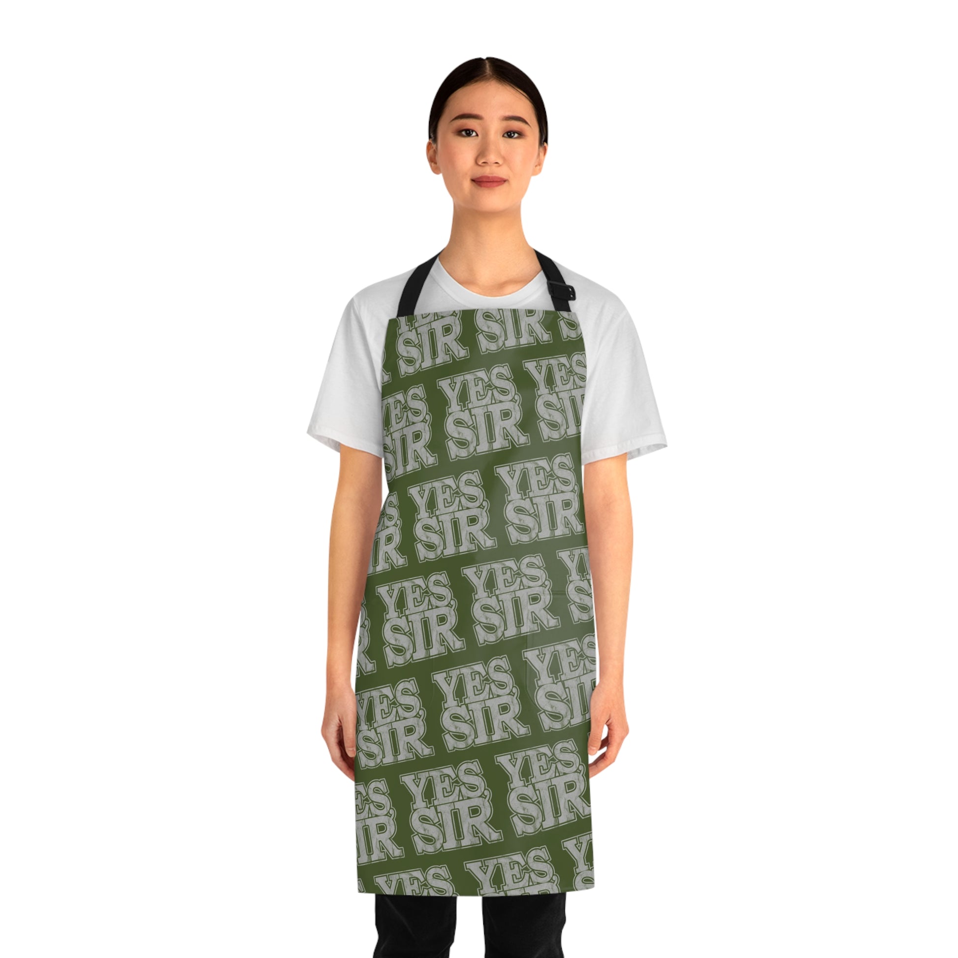 yes sir alpha guy military nerd apron – distressed military pattern – one size