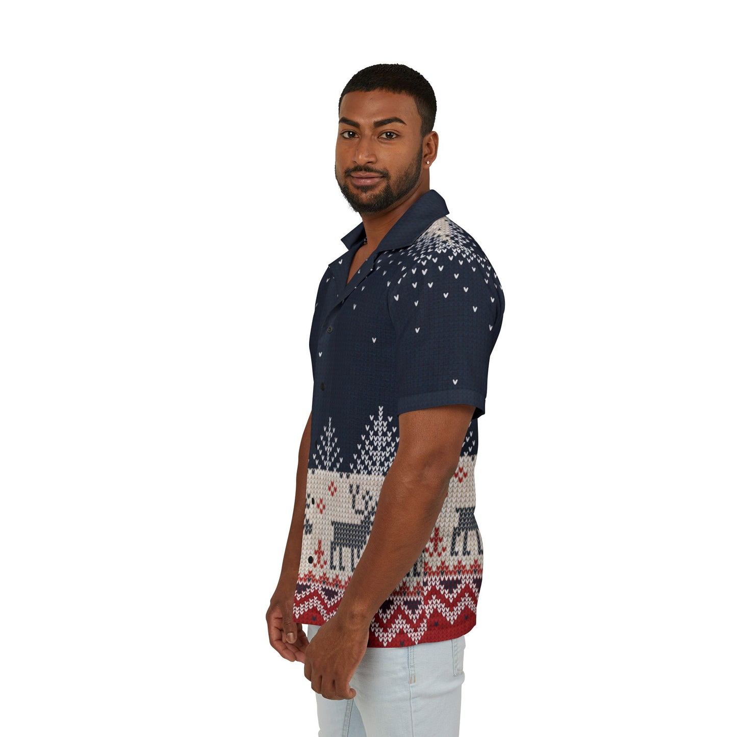 Ugly Reindeer Hawaiian Camp Shirt – Funny Christmas in July Shirt for Nerdy Holiday Lovers | Made in USA