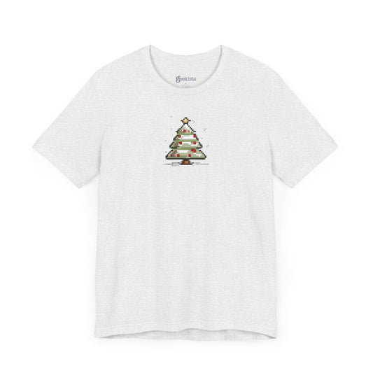 Ash-4XL T-Shirt 8-bit Xmas Tree Unisex T-Shirt | Lightweight Jersey Tee | Graphic Shirts for All Seasons
