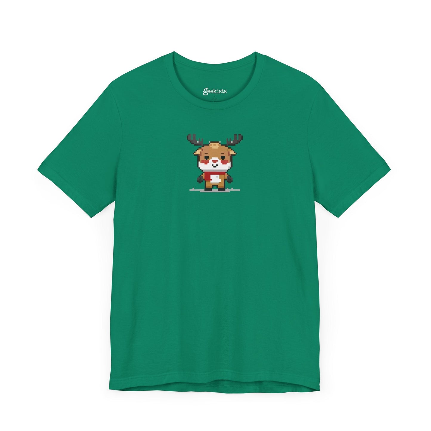 Kelly-4XL T-Shirt 8-bit Reindeer Unisex T-Shirt | Lightweight Jersey Tee | Graphic Shirts for All Seasons