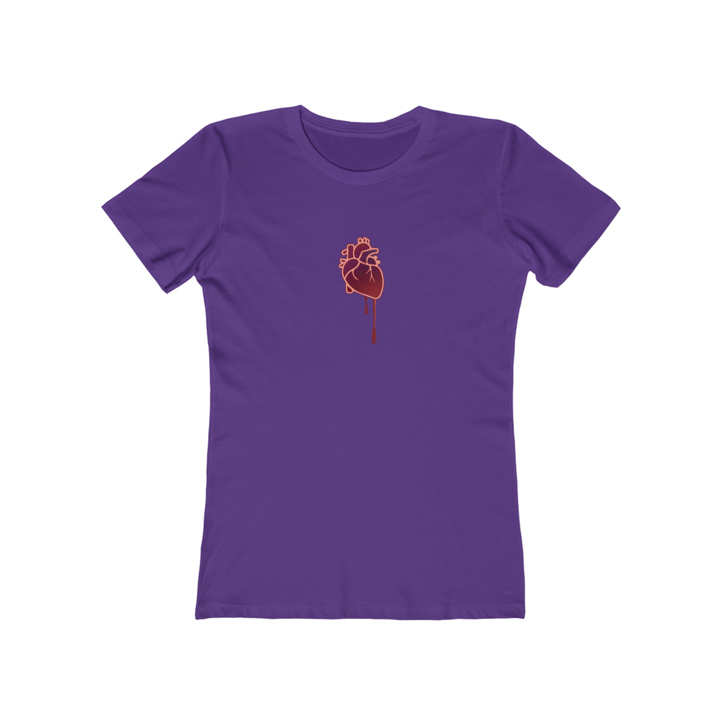 T-Shirt Crew neck Short Sleeve Slim fit T-shirts Women's Clothing Solid Purple Rush