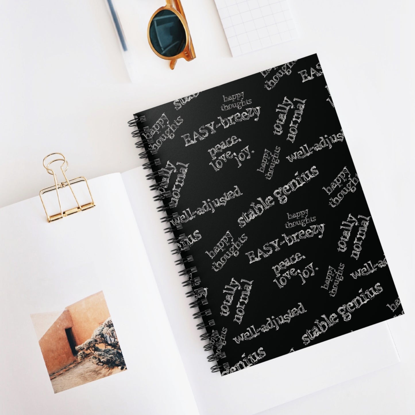 Ironic Sayings Notebook | Funny Spiral Journal for Dark Thoughts