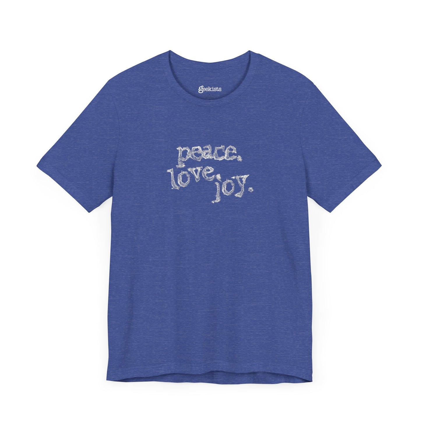 T-Shirt Crew neck Men's Clothing Retail Fit Short Sleeve T-shirts Unisex Heather True Royal