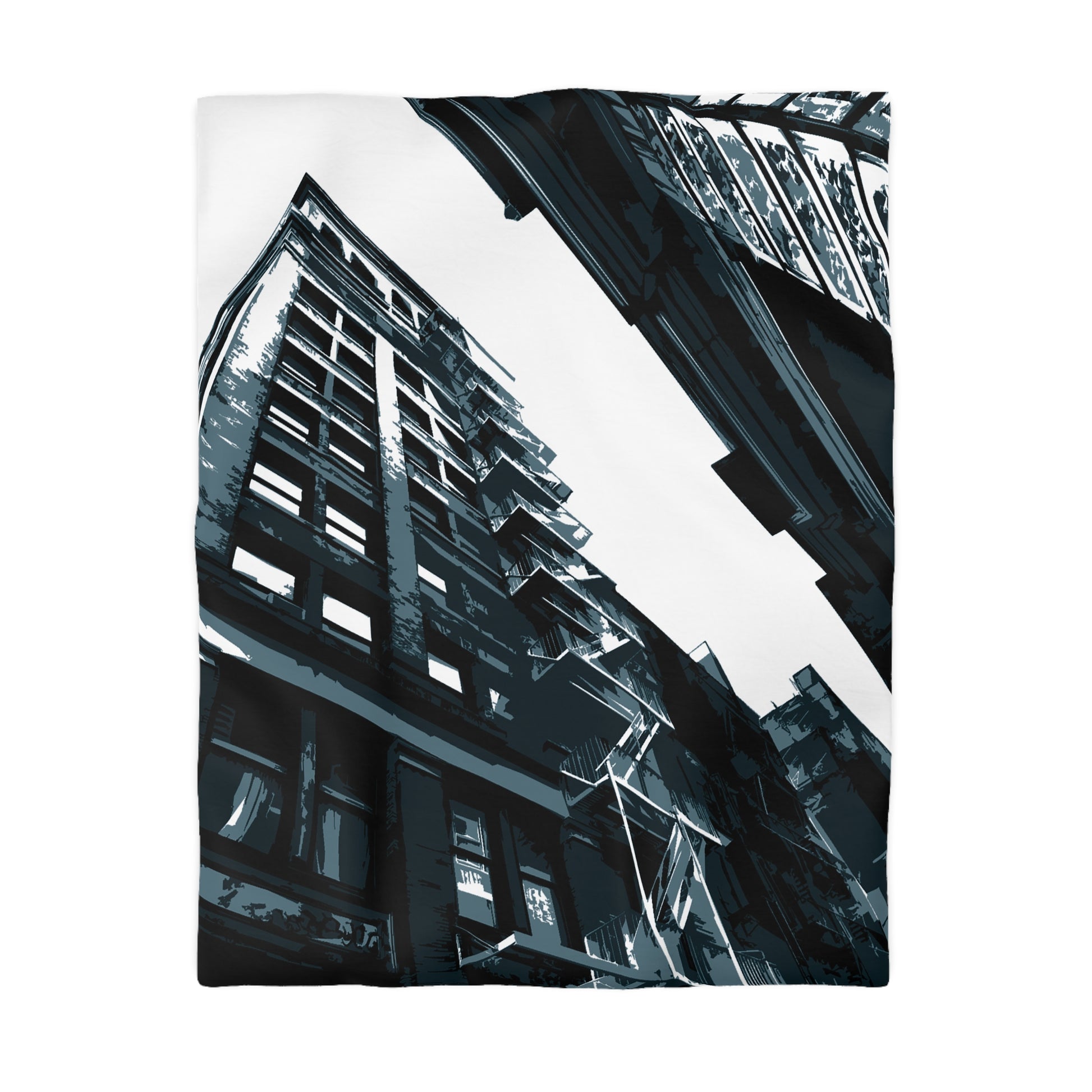 SoHo NYC Grunge Microfiber Duvet Cover — Graphic — Detail