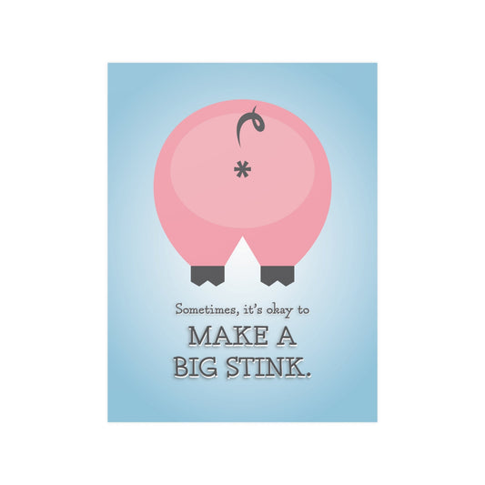 18″ x 24″ Home Stuff > Home Decor > Low-Glare Satin Poster Funny Pig Butt Low-Glare Satin Poster – Cheeky Gift for Animal Lovers