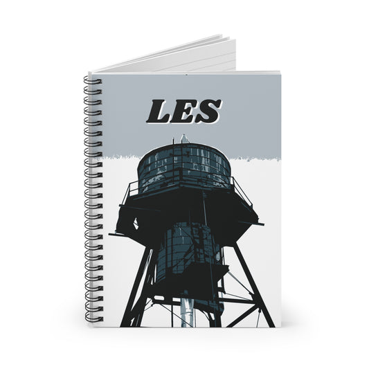 NYC Water Tower Ruled Line Spiral Notebook — Graphic — Detail