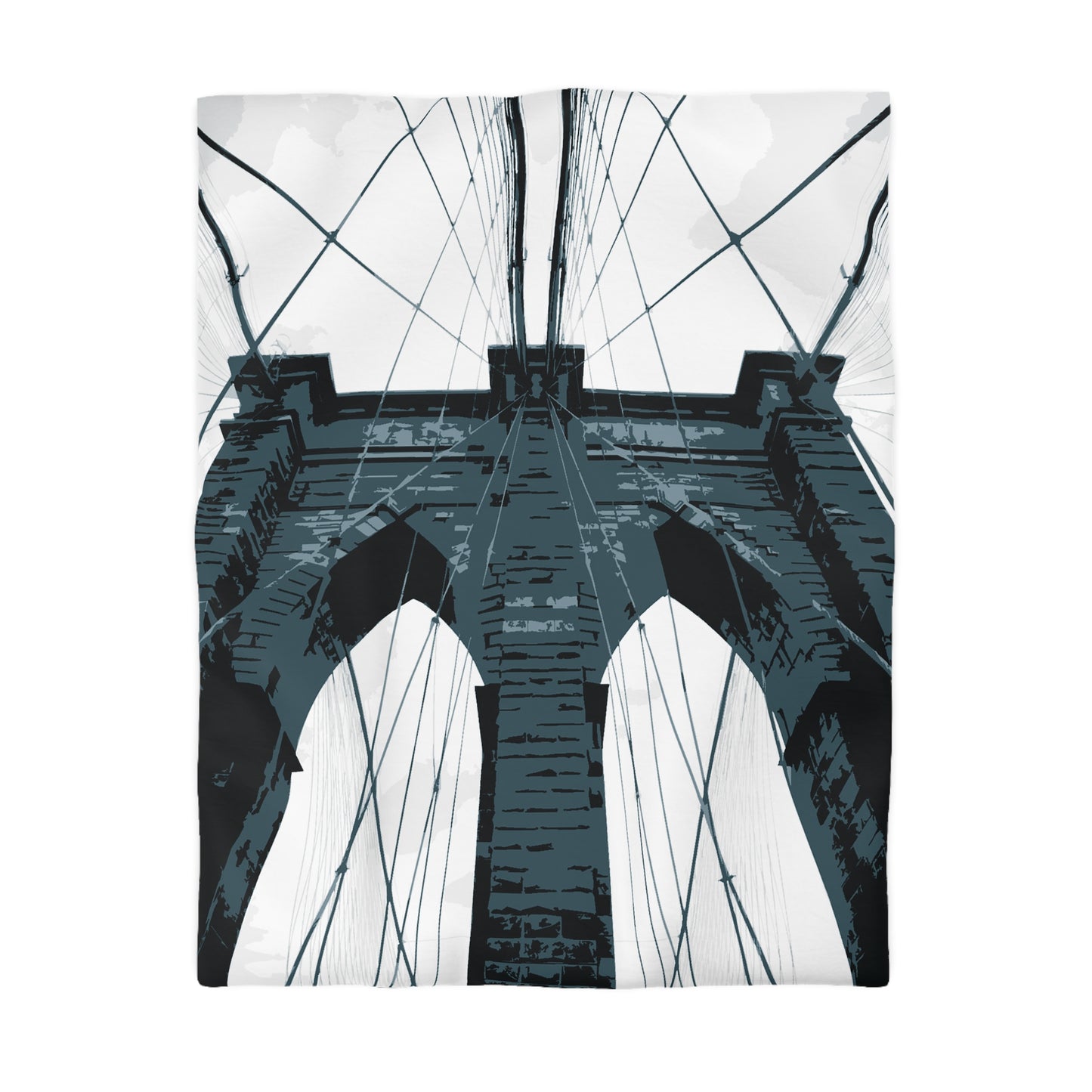 Brooklyn Bridge NYC Microfiber Duvet Cover — Graphic — Detail