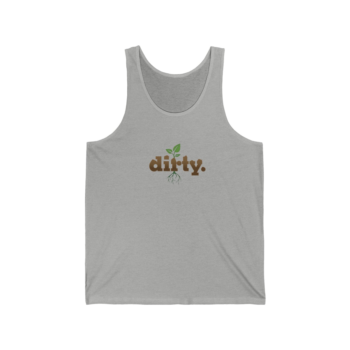 Dirty Gardening Jersey Tank Top — Graphic — Back