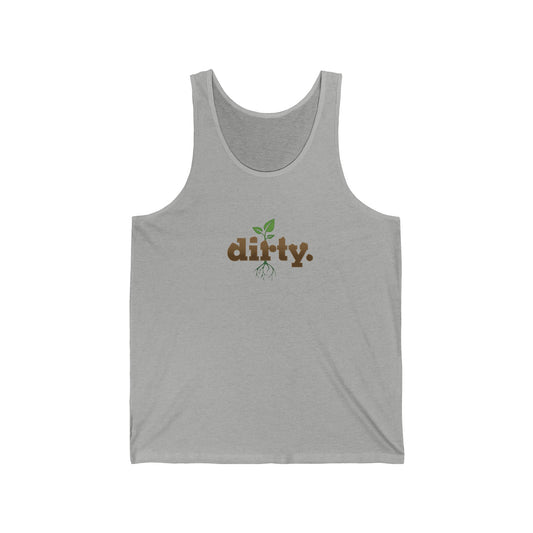 Dirty Gardening Jersey Tank Top — Graphic — Back