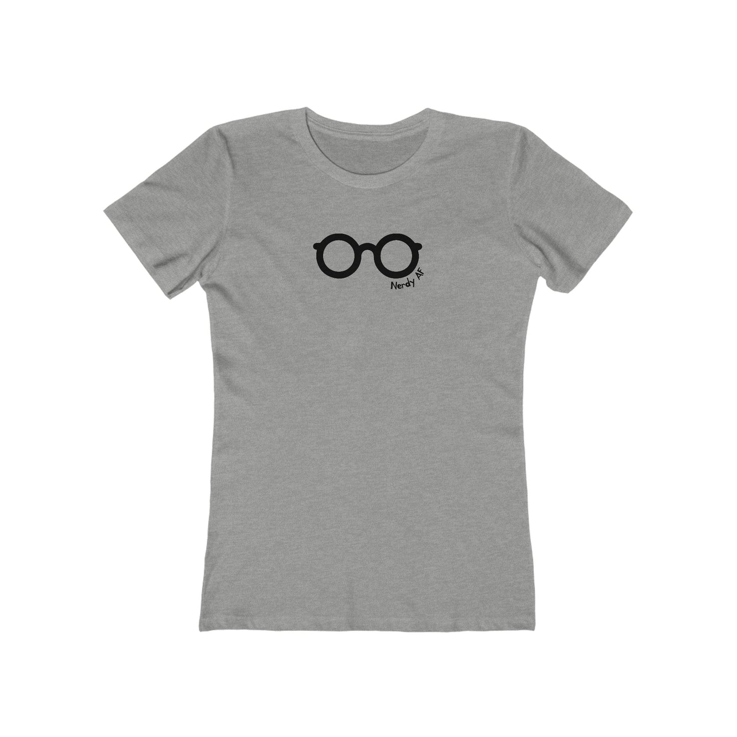 Heather-Grey-3XL T-Shirt Nerdy AF Women’s Slim Fit Tee | Funny Graphic Shirt for Geeks