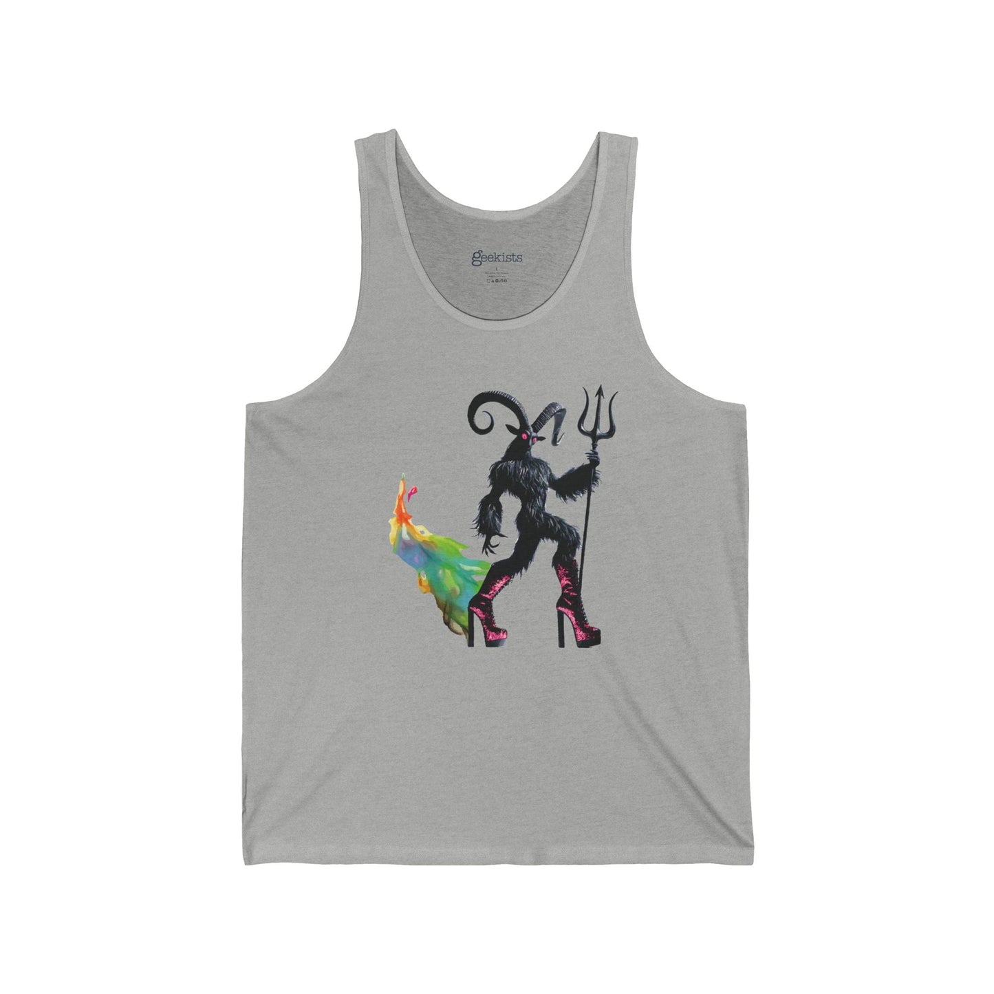Tank Top PriDE MONth Demon Tank Top | Gay Demon Pride Shirt | Queer Rainbow Graphic Muscle Tee