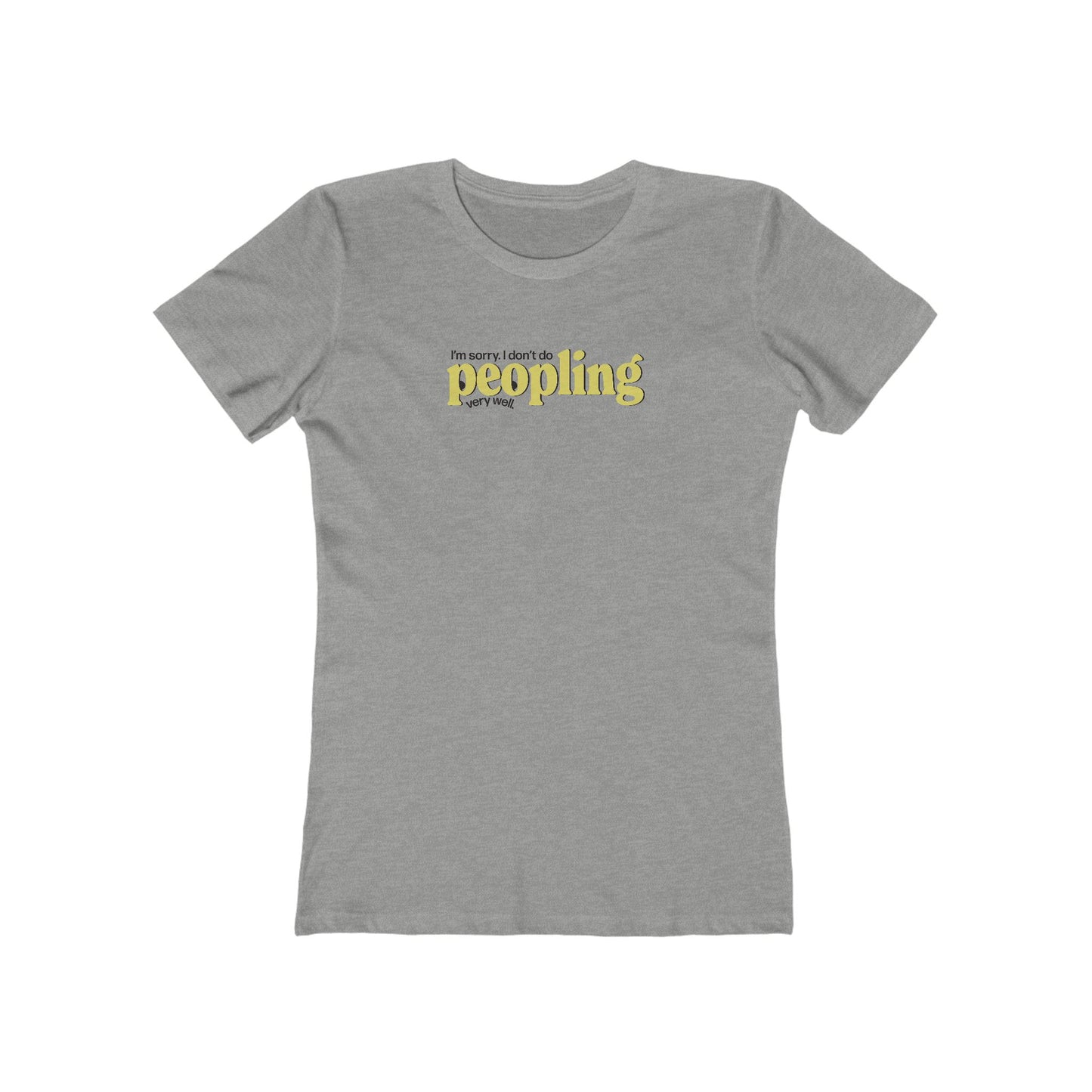 Peopling Funny Introvert Women's T-Shirt in Solid White