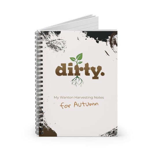 Dirty Gardening Ruled Line Spiral Notebook - Autumn Harvesting — Graphic — Front