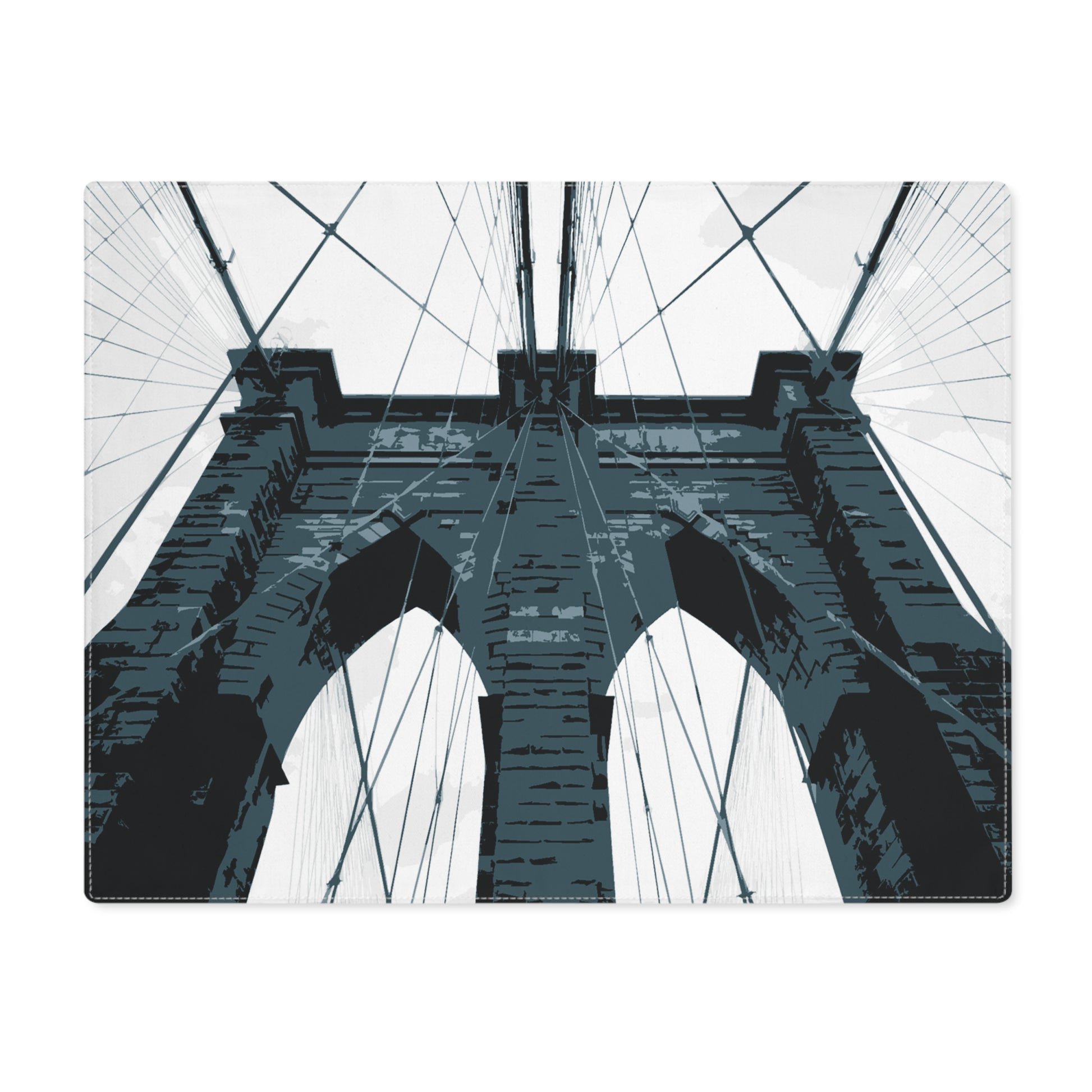 Brooklyn Bridge NYC Cotton Twill Placemat — Graphic — Detail