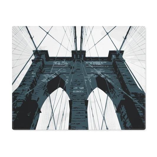 Brooklyn Bridge NYC Cotton Twill Placemat — Graphic — Detail