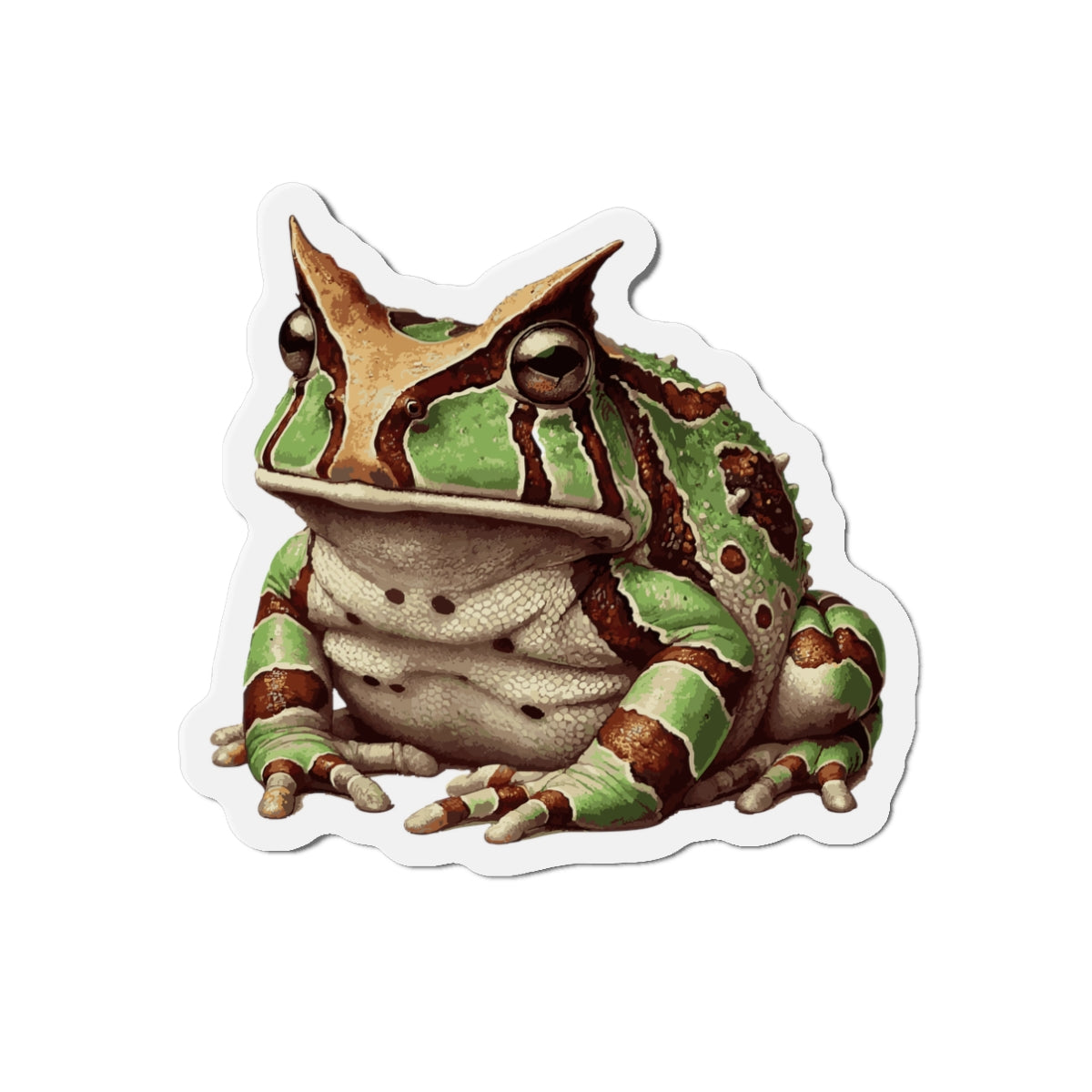 3-x-3-Die-Cut-1-pc Home Decor Argentine Horned Frog Vinyl Magnet | Quirky Gift for Frog Lovers | Magnetized Fun