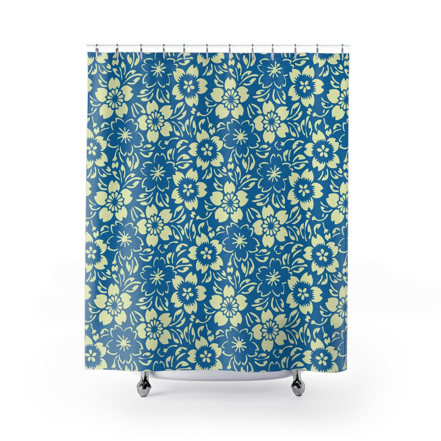 71-74 Home Decor Customize Me! Floral Shower Curtain – HEX Color Bathroom Decor, Quick-Dry Polyester