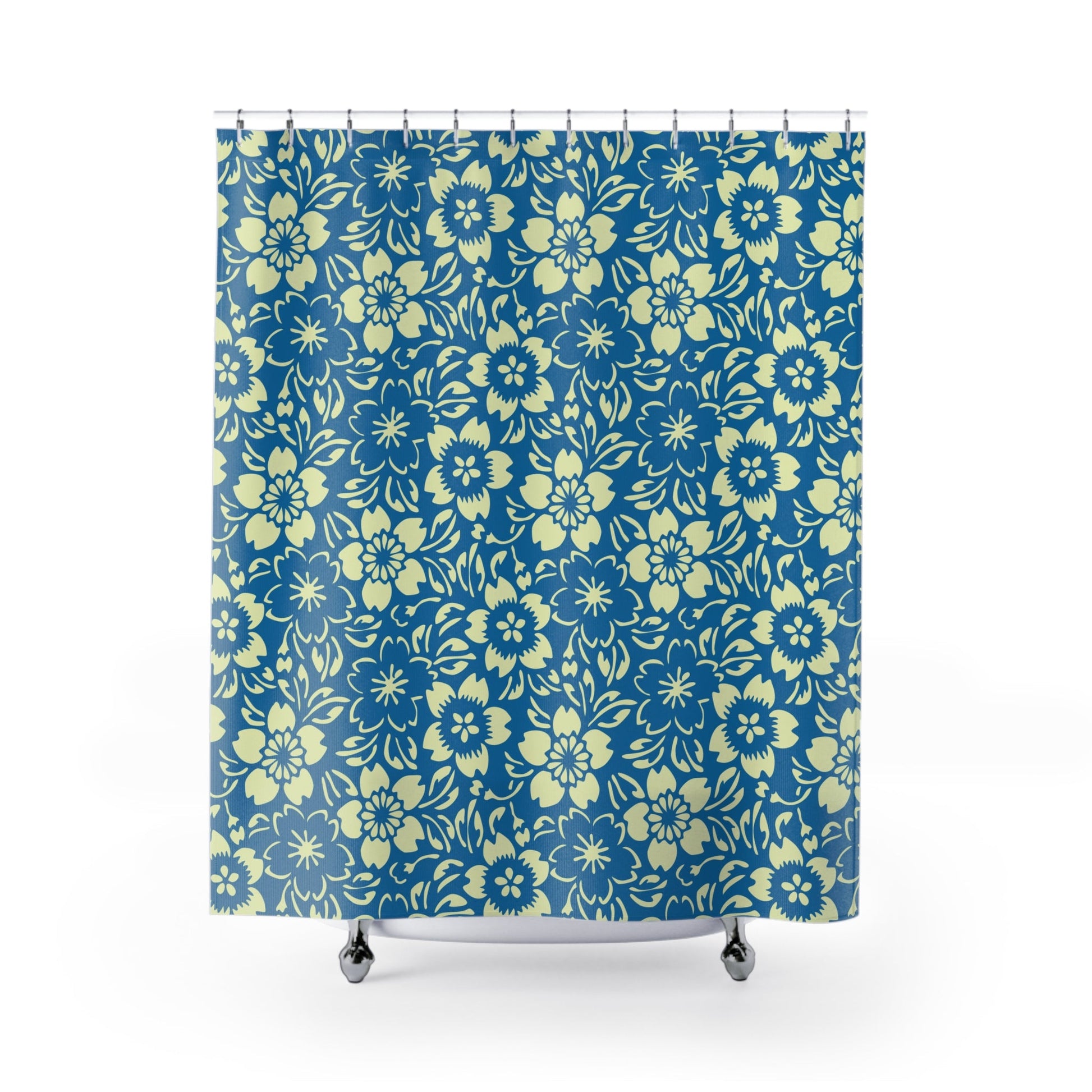 71-74 Home Decor Customize Me! Floral Shower Curtain – HEX Color Bathroom Decor, Quick-Dry Polyester