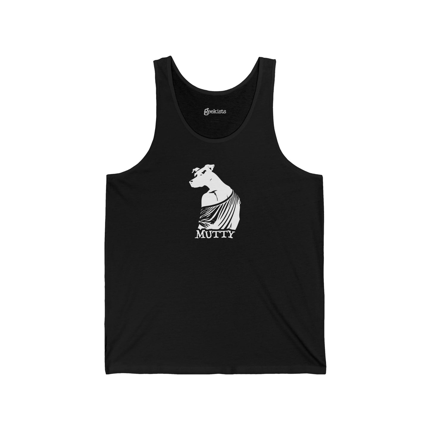 Mutty Dog Unisex Tank Top – Funny Dog Graphic Muscle Tee for Summer Nerds | Made in USA
