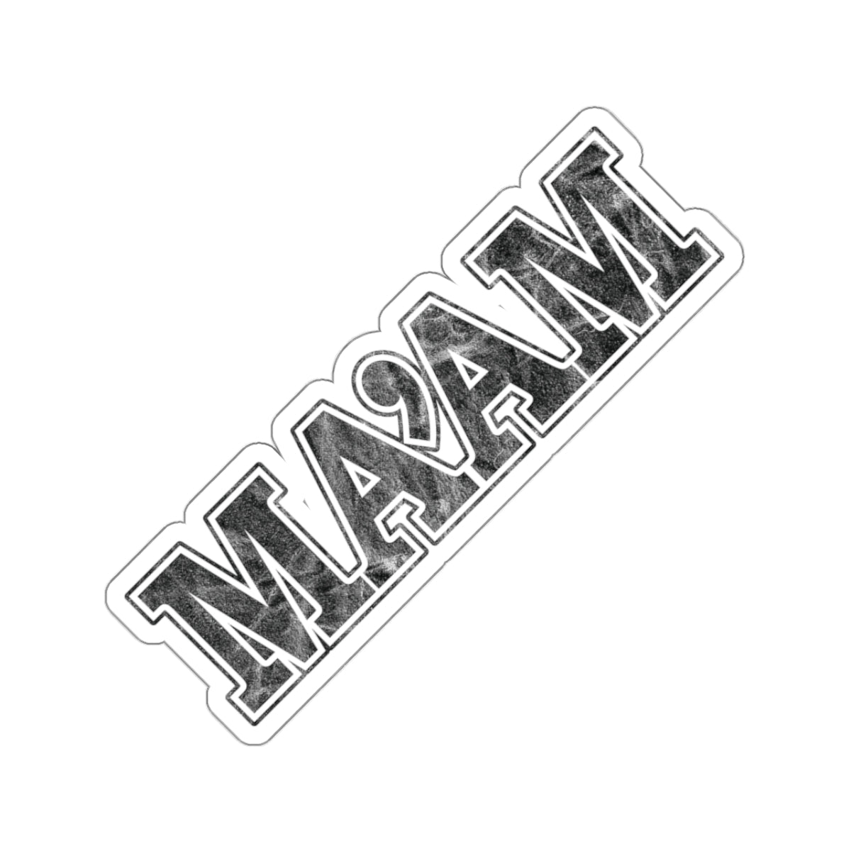 ma’am alpha military nerd decal sticker – distressed yes ma’am graphic – 6" × 6”