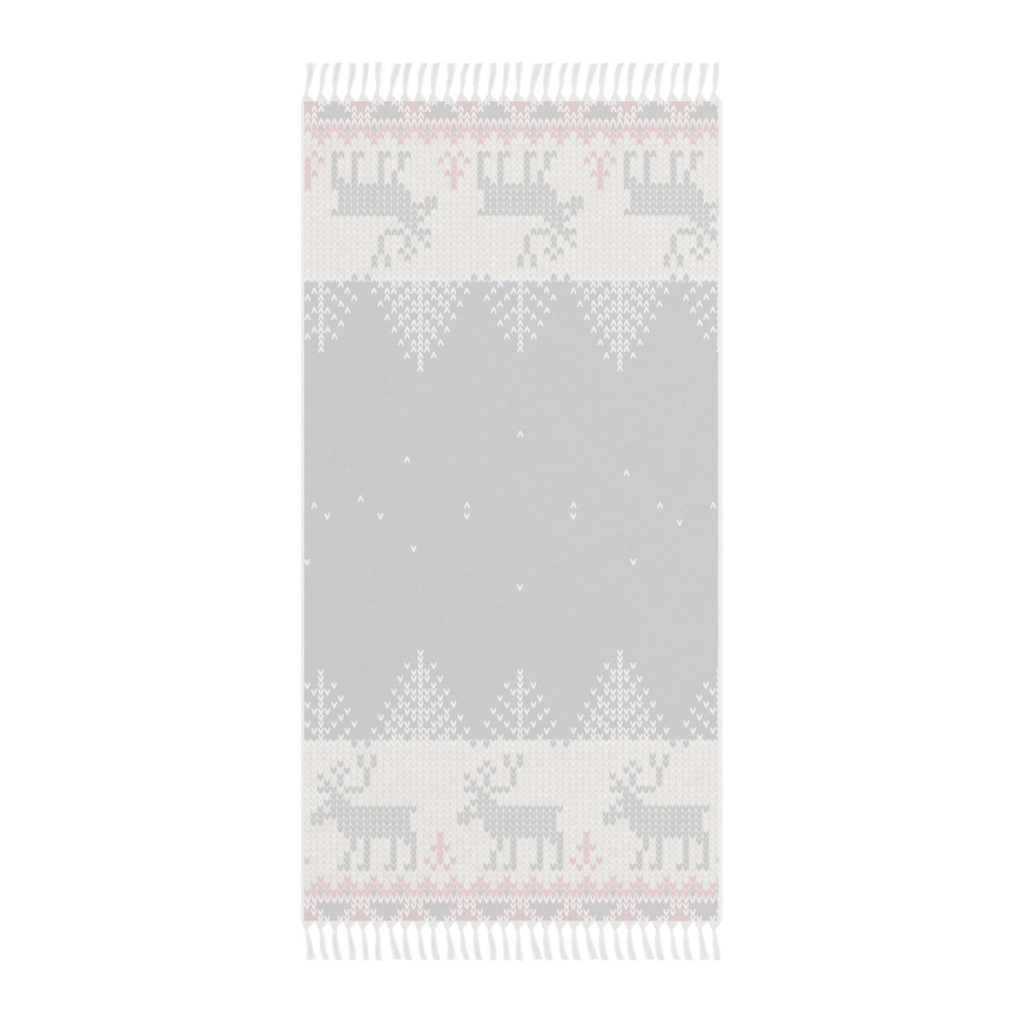 Home Decor Ugly Reindeer Sweater Boho Blanket – Christmas in July Beach Throw | Made in USA