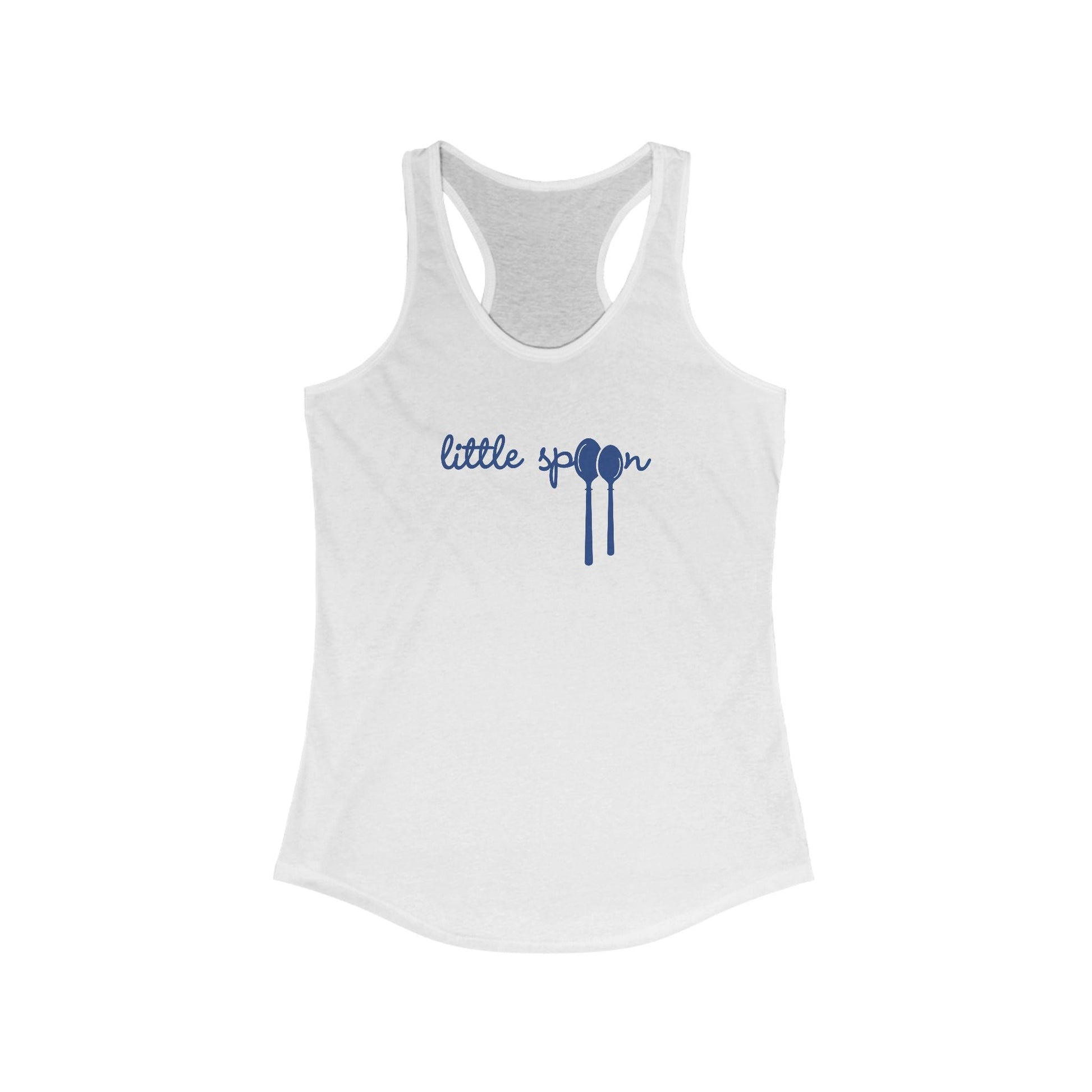 Solid White / 2XL Clothing Stuff > Shirts & Tops > Racerback Tank Top Little Spoon | Racerback Tank Top
