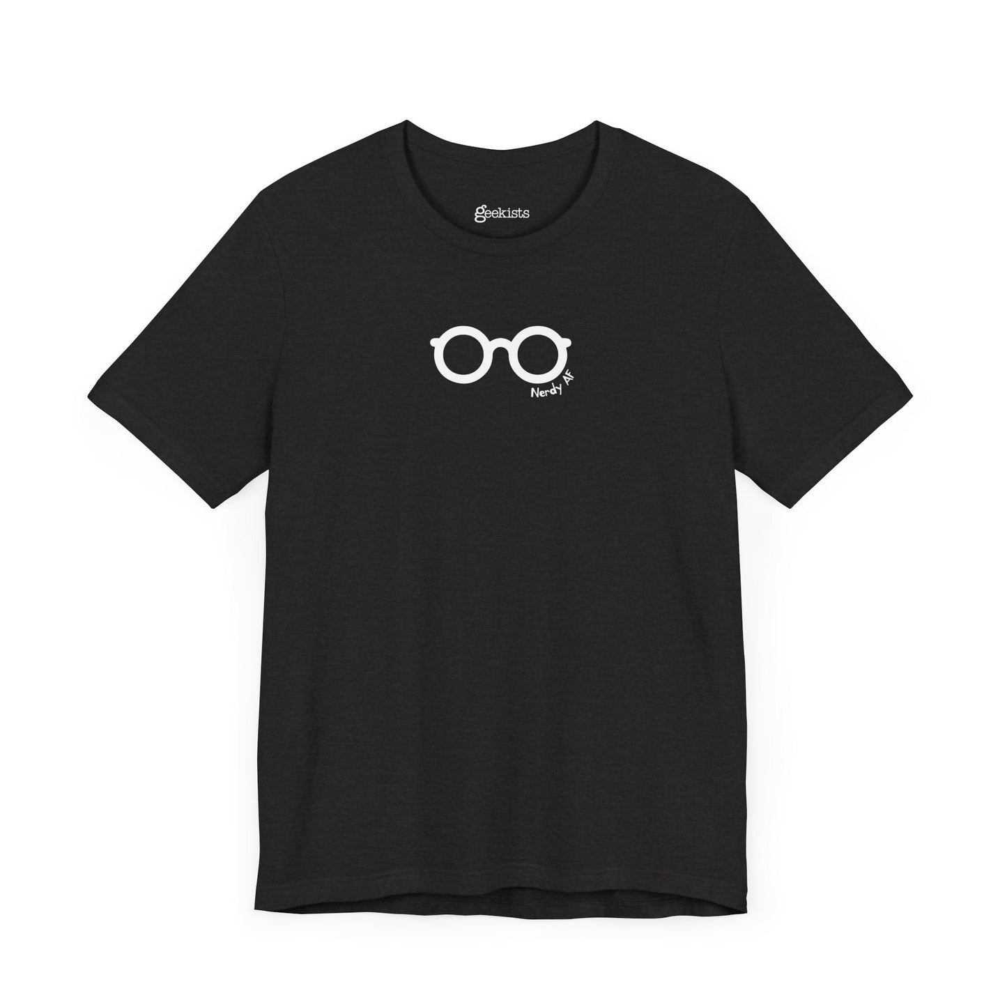 Clothing Stuff > Shirts & Tops > Lightweight Jersey Tee Nerdy AF Graphic Tee | Unisex Funny Nerd Shirt for Geeks