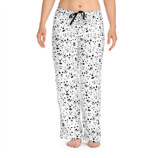 Black & White Pet Faces Pajama Pants | Funny Dog Lover Sleepwear | front shot