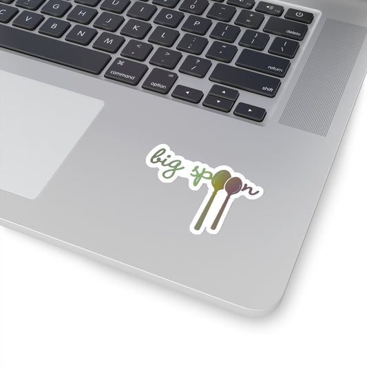 Big Spoon Large Vinyl Sticker — Graphic — Back