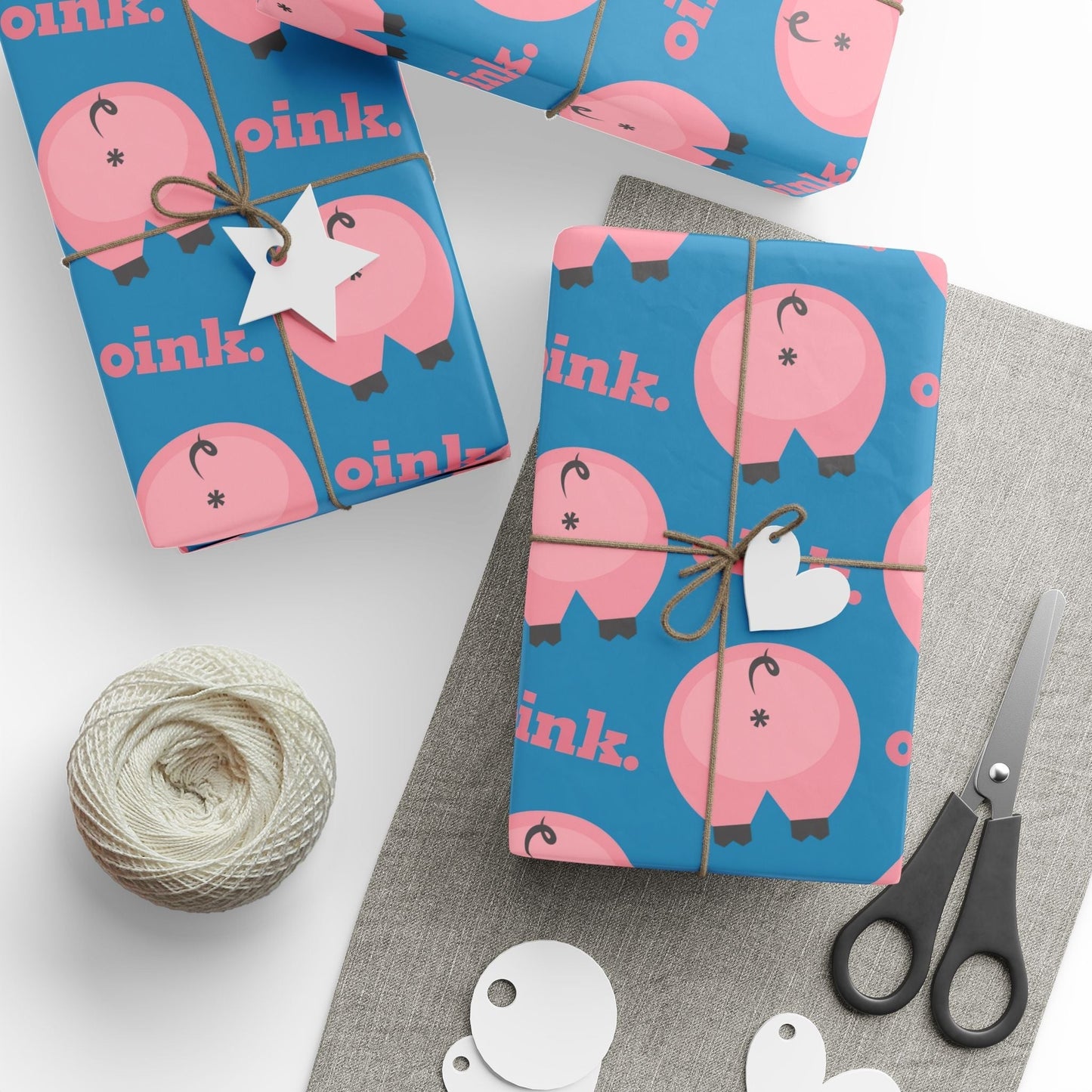 30'' x 72'' / Glossy Paper Stuff > Gift Giving > Wrapping Paper Funny Pig Butt Pattern Wrapping Paper Roll – Quirky Gift for Animal Lovers
