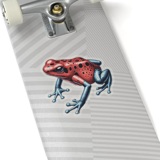 Red Strawberry Poison Frog Stickers | Quirky Frog Gift for Biology Nerds | Peel-and-Play Fun