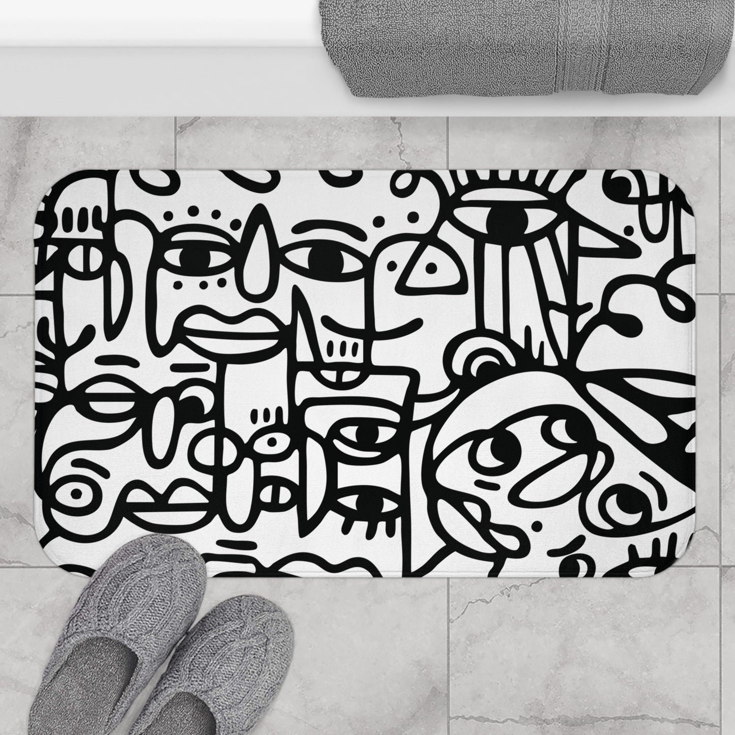 Peopling Memory Foam Bath Mat — Minimalist Design — Primary Image