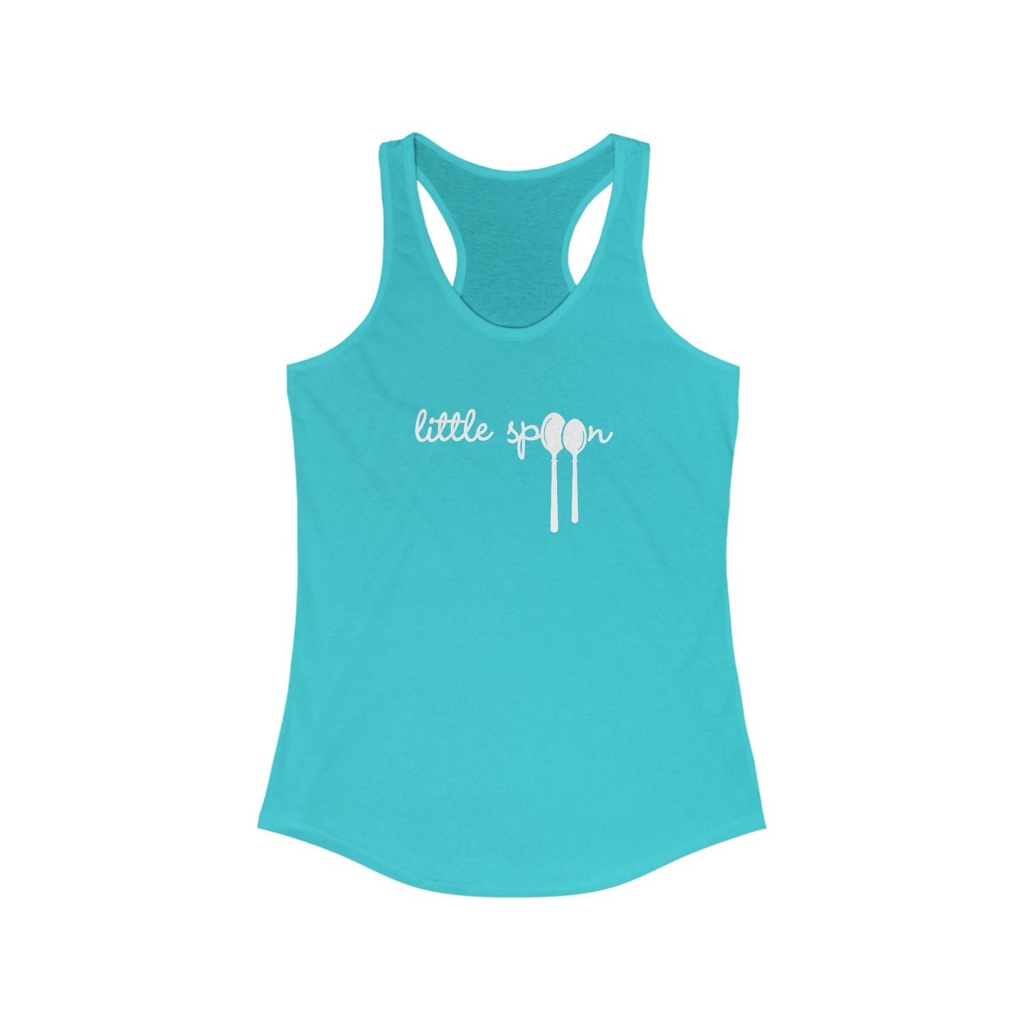 Solid Tahiti Blue / 2XL Clothing Stuff > Shirts & Tops > Racerback Tank Top Little Spoon | Racerback Tank Top