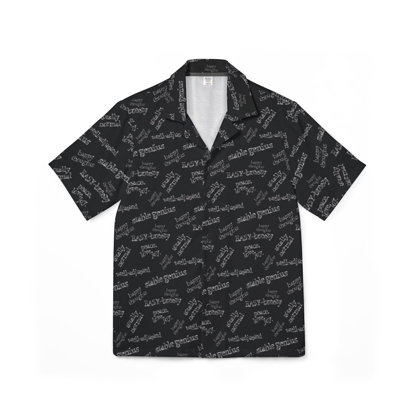 Ironic Sayings All-Over Print Hawaiian Camp Shirt – Funny Black Summer Statement