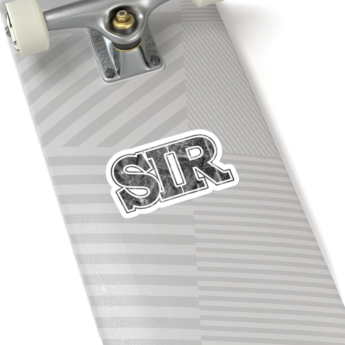 sir alpha military nerd decal sticker – distressed yes ma’am graphic – 3" × 3”