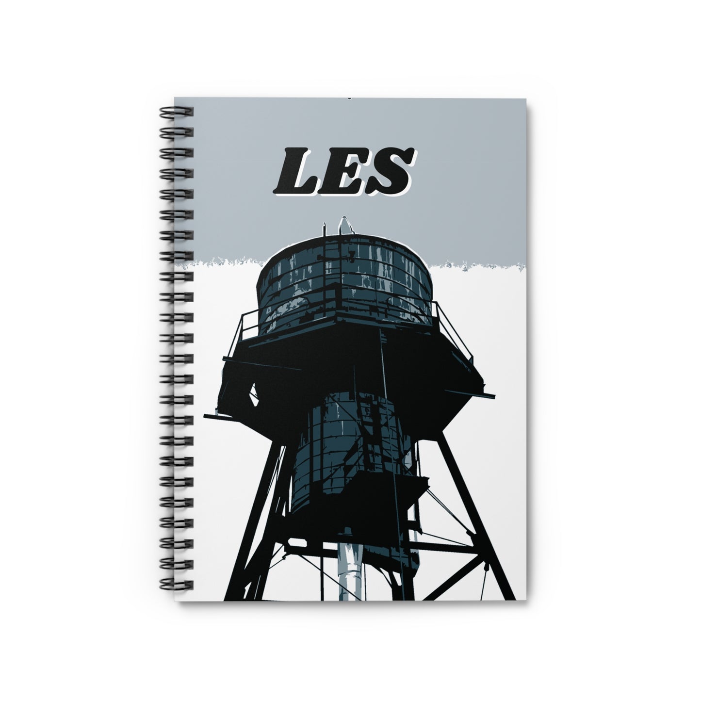 NYC Water Tower Ruled Line Spiral Notebook — Graphic — Front