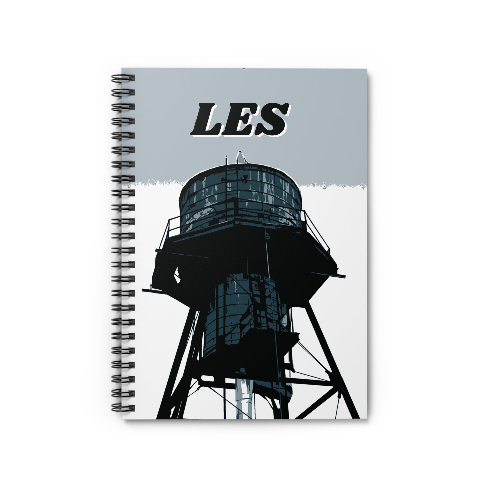 NYC Water Tower Ruled Line Spiral Notebook — Graphic — Front