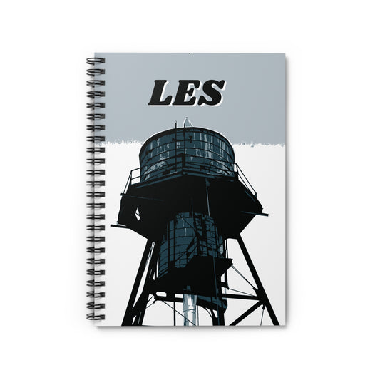 NYC Water Tower Ruled Line Spiral Notebook — Graphic — Front