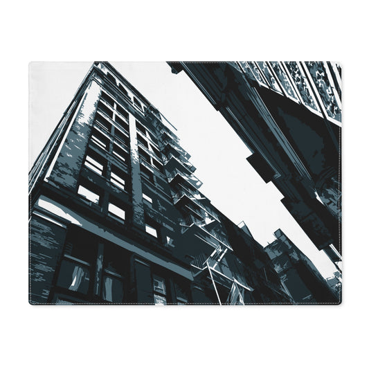 SoHo NYC Grunge Cotton Twill Placemat — Graphic — Detail