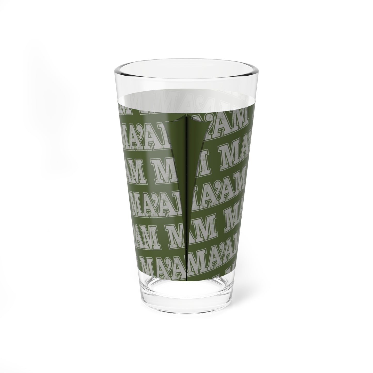 Ma’am 16oz Pint Glass with Distressed Typography