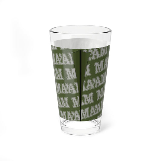 Ma’am 16oz Pint Glass with Distressed Typography