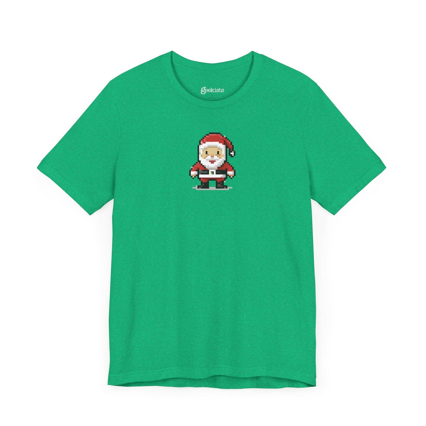 Heather-Kelly-4XL T-Shirt 8-bit Santa Unisex T-Shirt | Lightweight Jersey Tee | Graphic Shirts for All Seasons