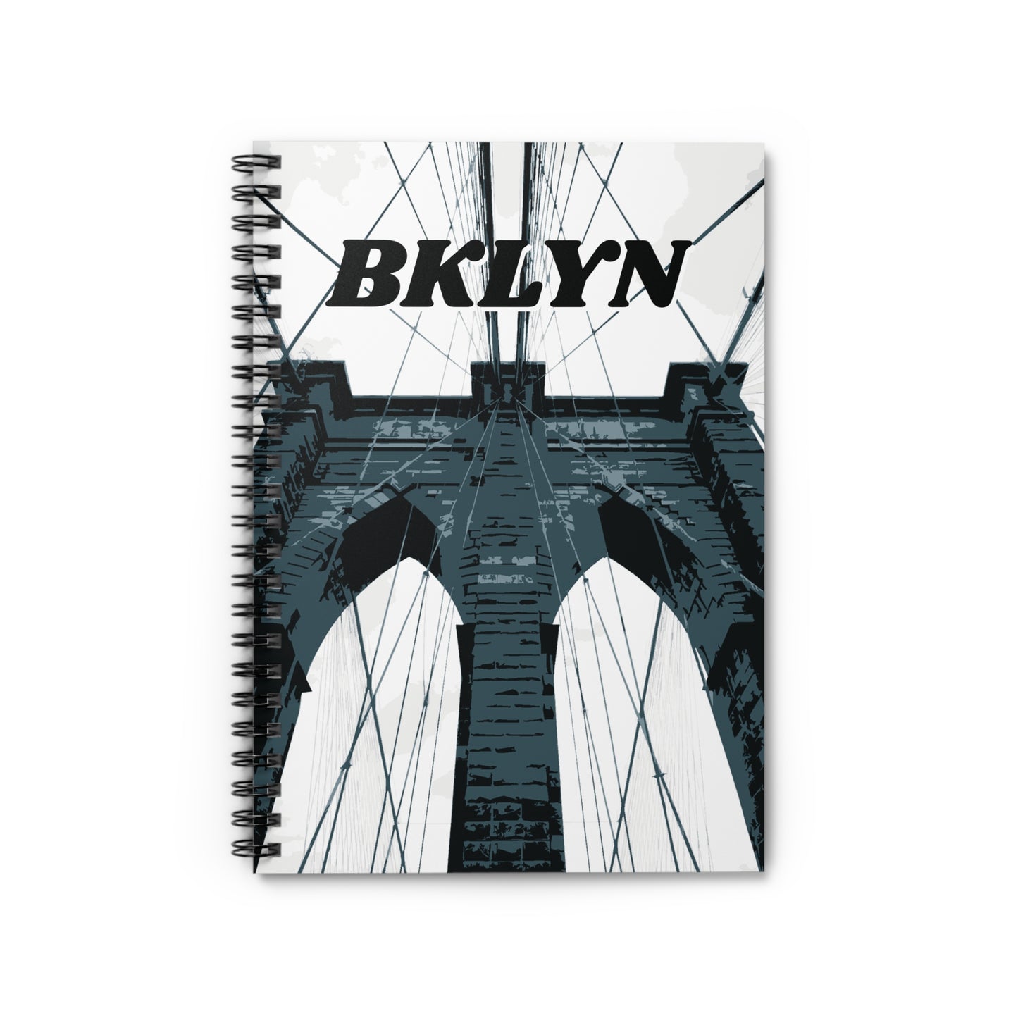 Brooklyn Bridge NYC Ruled Line Spiral Notebook — Graphic — Front